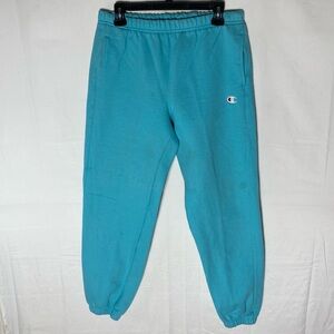 Champion Reverse Weave Teal Blue Joggers Activewear Sweatpants M